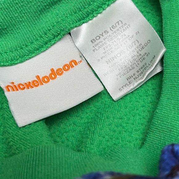 Nickelodeon - Boys Green (Flame Resistant) Ninja Turtles Pajama Set 6/7 - Picture 3 of 3